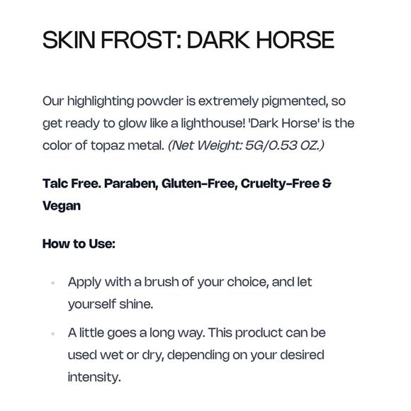 NIB Jeffree Star Skin Frost Highlighter Palette Dark Horse Full Size 15g - Picture 11 of 11